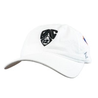Pac 12 team embroidered all over zephyr white adjustable cap